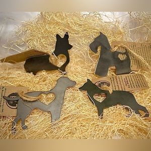 Recycled Steel Dog Ornaments- various breeds available